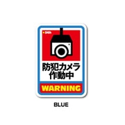GSJ-393-BL 防犯ステッカー 防犯カメラ作動中 四角 BLUE