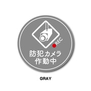 GSJ-398-GY 防犯ステッカー 防犯カメラ作動中 サークル GRAY