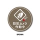 GSJ-398-BR 防犯ステッカー 防犯カメラ作動中 サークル BROWN