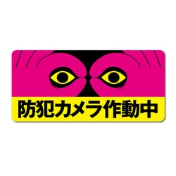 GSJ-407 防犯ステッカー ビッグサイズ 防犯カメラ作動中 イラスト