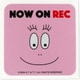 バーバパパ カーステッカー NOW ON REC ピンク CKBP035-5