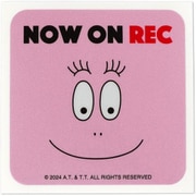 バーバパパ カーステッカー NOW ON REC ピンク CKBP035-5