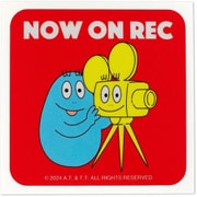 バーバパパ カーステッカー NOW ON REC レッド CKBP035-6