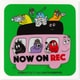 バーバパパ カーステッカー NOW ON REC グリーン CKBP035-8