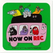 バーバパパ カーステッカー NOW ON REC グリーン CKBP035-8