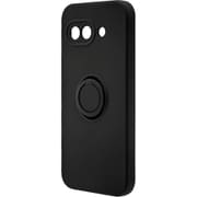 Google Pixel 9a用 ソフトケース TPU 落下防止リング付き スタンド機能 ブラック 8605P9ATPRBK