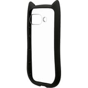 Google Pixel 9a用 ハイブリッドケース 猫耳 猫 衝撃吸収 TPU+PC かわいい MIL規格 ブラック 8609P9AHPBK