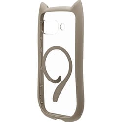 Google Pixel 9a用 ハイブリッドケース 猫耳 猫 衝撃吸収 マグネットアクセサリー対応 TPU＋PC かわいい MIL規格 トープ 8765P9AHPMTA