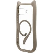 Google Pixel 9a用 ハイブリッドケース 猫耳 猫 衝撃吸収 マグネットアクセサリー対応 TPU+PC かわいい MIL規格 トープ 8765P9AHPMTA