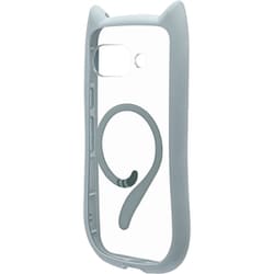 Google Pixel 9a用 ハイブリッドケース 猫耳 猫 衝撃吸収 マグネットアクセサリー対応 TPU＋PC かわいい MIL規格 スモーキーブルー 8767P9AHPMSBL