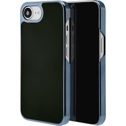 iPhone 16e用 メタルフレーム 背面レザーPCケース ブラック 8685IP5EPCBK