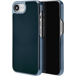 iPhone 16e用 メタルフレーム 背面レザーPCケース ブルーグリーン 8687IP5EPCBGR
