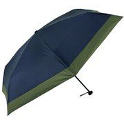 オールウェザー カーボンスリム55 折りたたみ傘 晴雨兼用 Khaki×Midnight Blue 55cm 手開き式 54870