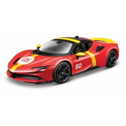 18-16021RY 1/18 フェラーリ SF90 ストラダーレ アセット フィオラノ レッド/イエローライン ウィンドウボックス [ダイキャストミニカー]