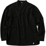 JP ウール ドットエア ノーカラー シャツジャケット ユニセックス シャツ Black（J072） Lサイズ SNUJ10075