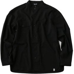 JP ウール ドットエア ノーカラー シャツジャケット ユニセックス シャツ Black（J072） XLサイズ SNUJ10075