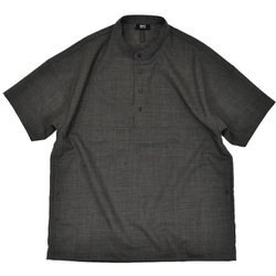 JP ウール ドットエア ノーカラー プルオーバー ショートスリーブシャツ ユニセックス シャツ Charcoal Grey（163） Lサイズ SNUJ10076