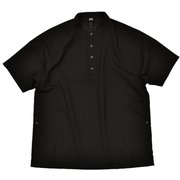 JP ウール ドットエア ノーカラー プルオーバー ショートスリーブシャツ ユニセックス シャツ Black(J072) Lサイズ SNUJ10076