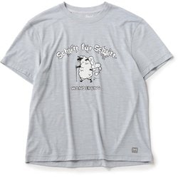 tomu×[sn] ハイク プリント ショートスリーブ Tシャツ ユニセックス カットソー Sky Grey（160） XLサイズ SNUJ10084