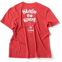 tomu×[sn] ラン プリント ショートスリーブ Tシャツ ユニセックス ランニングウェア シャツ Powder Red（221） Lサイズ SNUJ10096