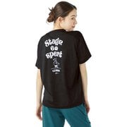 tomu×[sn] ラン プリント ショートスリーブ Tシャツ ユニセックス ランニングウェア シャツ Jet Black Melange（J004） XLサイズ SNUJ10096