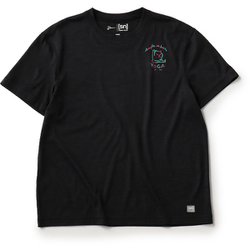 tomu×[sn] ヨガ プリント ショートスリーブ Tシャツ ユニセックス フィットネス ヨガ シャツ Jet Black Melange（J004） XLサイズ SNUJ10092