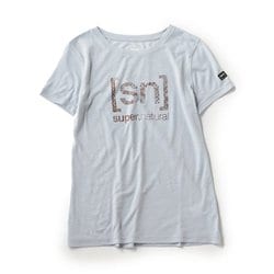 W アラベスクTシャツ レディース フィットネス ヨガ シャツ HEATHER BLUE（60E） Sサイズ SNWP03154