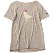W ジョニー Tシャツ レディース フィットネス ヨガ シャツ VINTAGE KHAKIMELANGE（17E） Sサイズ SNWP03201