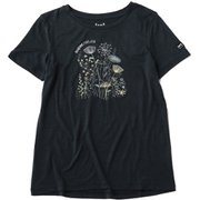 W ロック フラワーズ Tシャツ レディース フィットネス ヨガ シャツ Blueberry（W55） Mサイズ SNWP03186