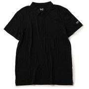 M ジップ ポロ メンズ シャツ Jet Black(872) Mサイズ SNM021720