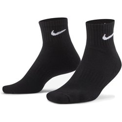 エブリデイクッションドソックス（3足） ユニセックス フィットネス ソックス ブラック/ホワイト（010） 27-29cm SX7667