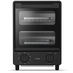 オーブントースター 爆速リベイクトースター 2段式 OT01A-BK