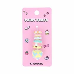 PTB-01 05 [ビーズ ペイントビーズ 3個入り ＃05 パステル×ハート系]