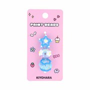 PTB-01 06 [ビーズ ペイントビーズ 3個入り ＃06 ブルー×フラワー系]