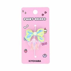 PTB-02 05 [ビーズ ペイントビーズ 2個入り ＃05 リボン×ブルー星系]