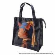 キャットアート ランチトートバッグ 「真珠のイヤリングをした少女猫」 ヨハネス・フェルネーコ 001290-0001-01