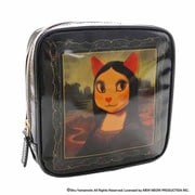 000519-0005-01 [キャットアート ポーチ 「モニャ・リザ」 レオナルド・ニャビンチ]