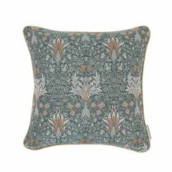 モリスデザインスタジオ スネークヘッド クッションカバー 45×45cm ブルーグリーン LL1744 08BG