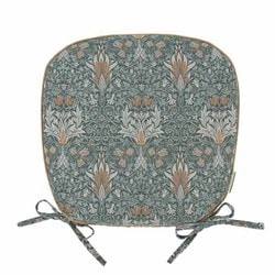モリスデザインスタジオ スネークヘッド シートクッション 45×43cm ブルーグリーン LN1744 98BG