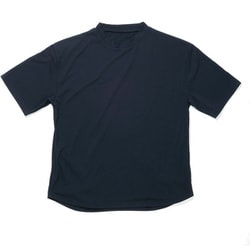 汗染み軽減 オーバーサイズ5分袖 クールTシャツ ダークネイビー Mサイズ FB-710