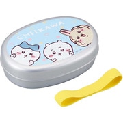AL-5 [ランチボックス 弁当箱 1段 350ml ちいかわ アルミ M 仕切付 ランチベルト付 保温庫対応 フッ素加工 幅14×奥行9.9×高さ4.5cm 日本製]