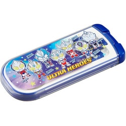 引フタトリオ ULTRAHEROES ウルトラヒーローズ ウルトラマン 箸 16.5cm スプーン フォーク ケース付き 抗菌 Ag 食洗機対応 幅19.7×奥行8.4×高さ1.9cm 日本製 CT-20