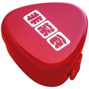 おにぎり ケース 大容量 290ml にぎらずに作れる 押し型付 電子レンジ対応 推し活 非常食 レッド 幅10.9×奥行10.6×高さ5.6cm 日本製 LS-20