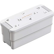 ランチボックス 二段 弁当箱 650ml パンダ 抗菌 Ag 仕切付 電子レンジ対応 食洗機対応 幅18.3×奥行7.6×高さ8.7cm 日本製 PCW-650D