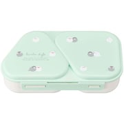 おにぎり ケース 弁当箱 465ml 文鳥 抗菌 Ag 電子レンジ対応 押し型付き 幅18×奥行9.9×高さ5.2cm パステルグリーン 日本製 LS-15