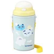 水筒 ボトル 450ml シナぷしゅ 抗菌 Ag ストロー付き 保冷 断熱材入り ワンタッチオープン 広口 幅9.7×奥行8.7×高さ18.5cm 日本製 SC-450S