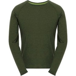 ウールｘテンセルロングスリーブティー メンズ カットソー ライフルグリーン（R68） Sサイズ 011059