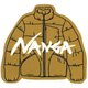 ナンガ×ウシオダヒロアキ ステッカー（DOWN JKT） ロゴステッカー MAZENO N004805