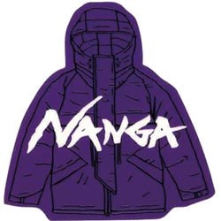 ナンガ×ウシオダヒロアキ ステッカー（DOWN JKT） ロゴステッカー BELAY N004805