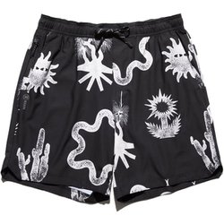 SERRANO 7" メンズ ランニングウェア ハーフパンツ BLACK/WHITE Sサイズ RS378-BLW